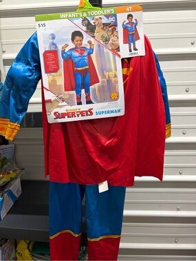 DC League of Superpets Boy's Superman Halloween Costume Size 4T New with Tags